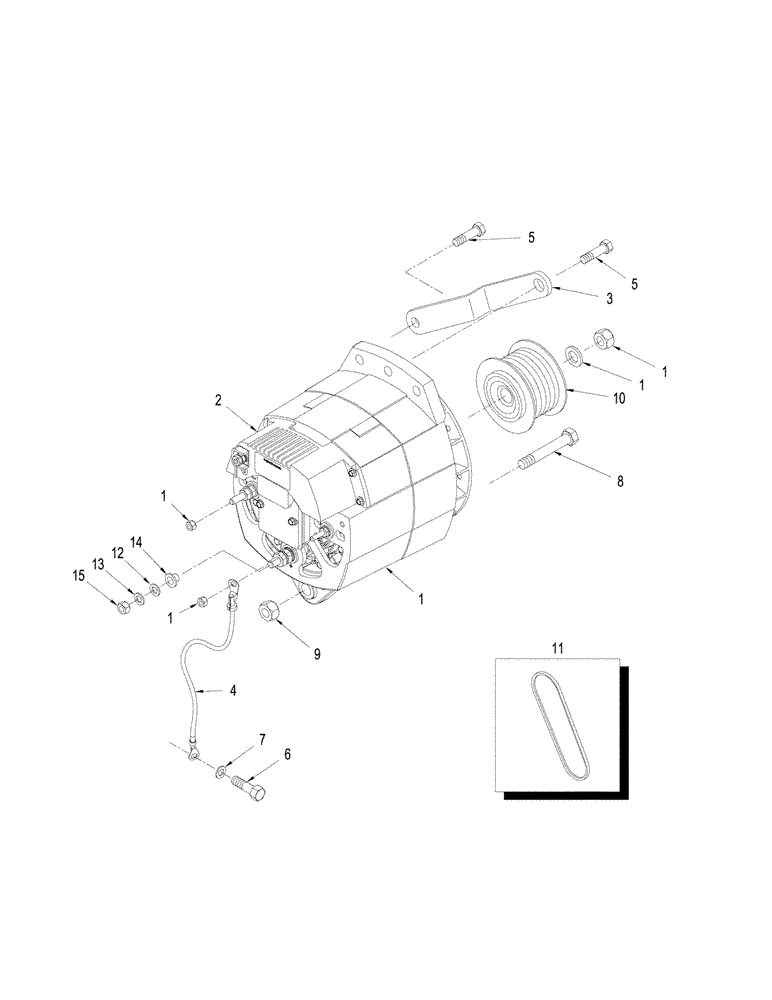 Схема запчастей Case IH STX500 - (04-06[02]) - ALTERNATOR - MOUNTING, 185 AMPERE (04) - ELECTRICAL SYSTEMS