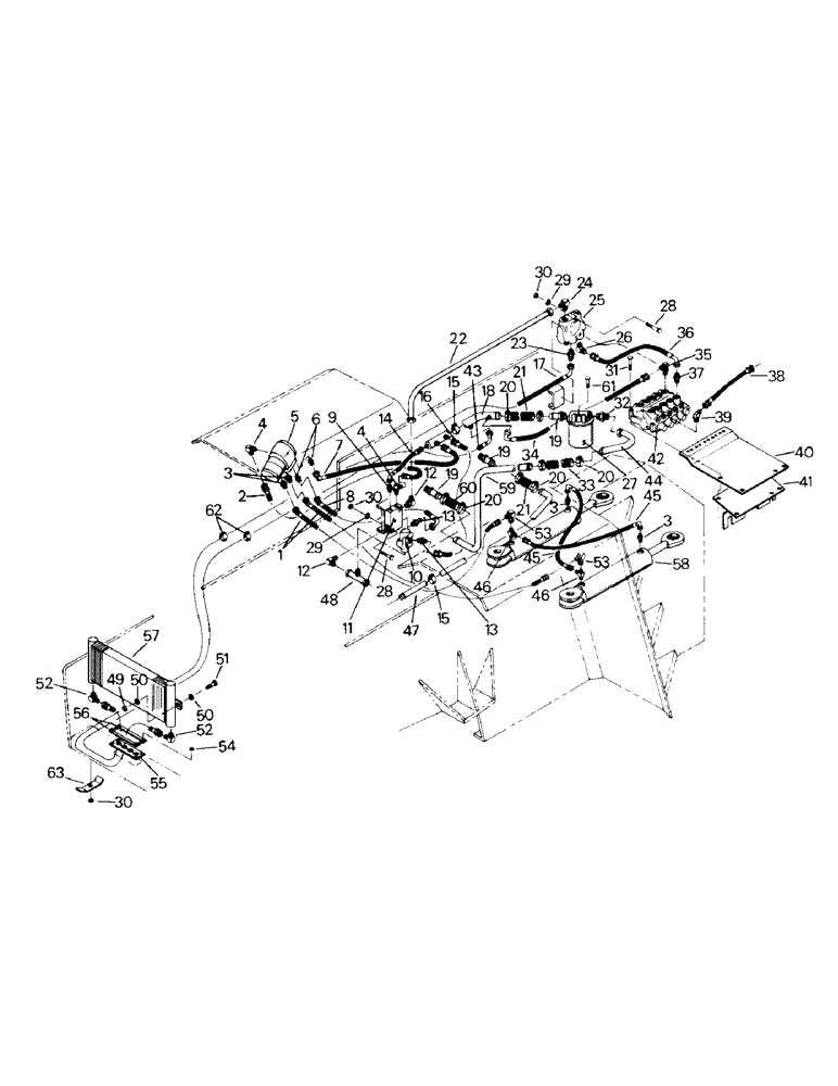 Схема запчастей Case IH CS-360 - (08-02) - HYDRAULIC SYSTEM, LESS PUMP AND MOUNTING (07) - HYDRAULICS