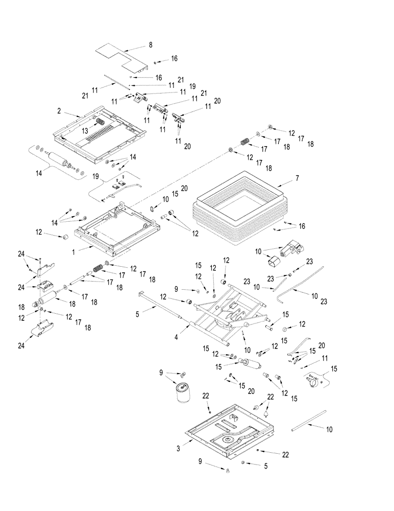 Схема запчастей Case IH STX325 - (09-27) - SEAT - SUSPENSION ASSEMBLY (09) - CHASSIS