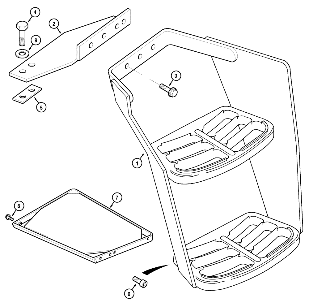 Схема запчастей Case IH CX50 - (09-19) - STEPS (09) - CHASSIS/ATTACHMENTS