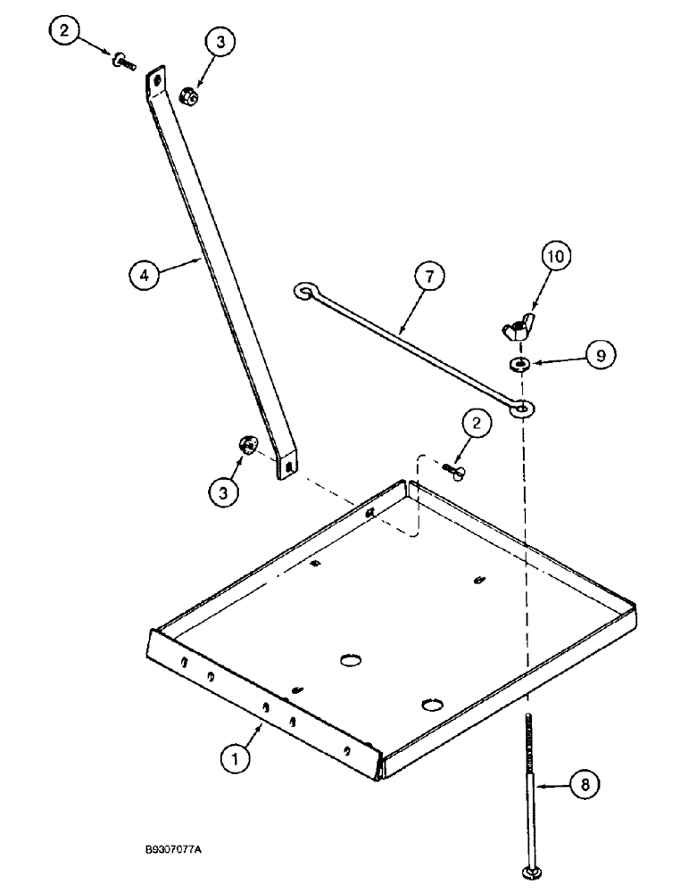 Схема запчастей Case IH 1644 - (4-43A) - BATTERY TRAY (06) - ELECTRICAL