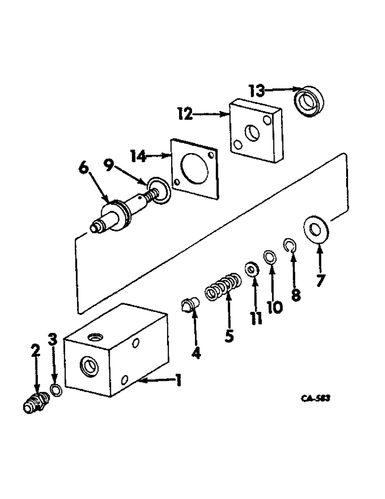 Схема запчастей Case IH 1026 - (07-33) - DRIVE TRAIN, FOOT-N-INCH VALVE (04) - Drive Train