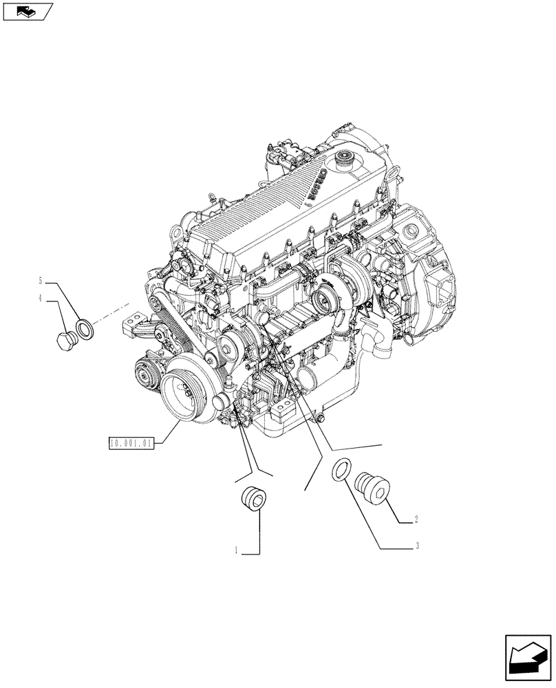 Схема запчастей Case IH F2CFE613T E003 - (10.408.02) - HEAT EXCHANGER - ENGINE (504051325 - 504088291 - 504088292) (10) - ENGINE