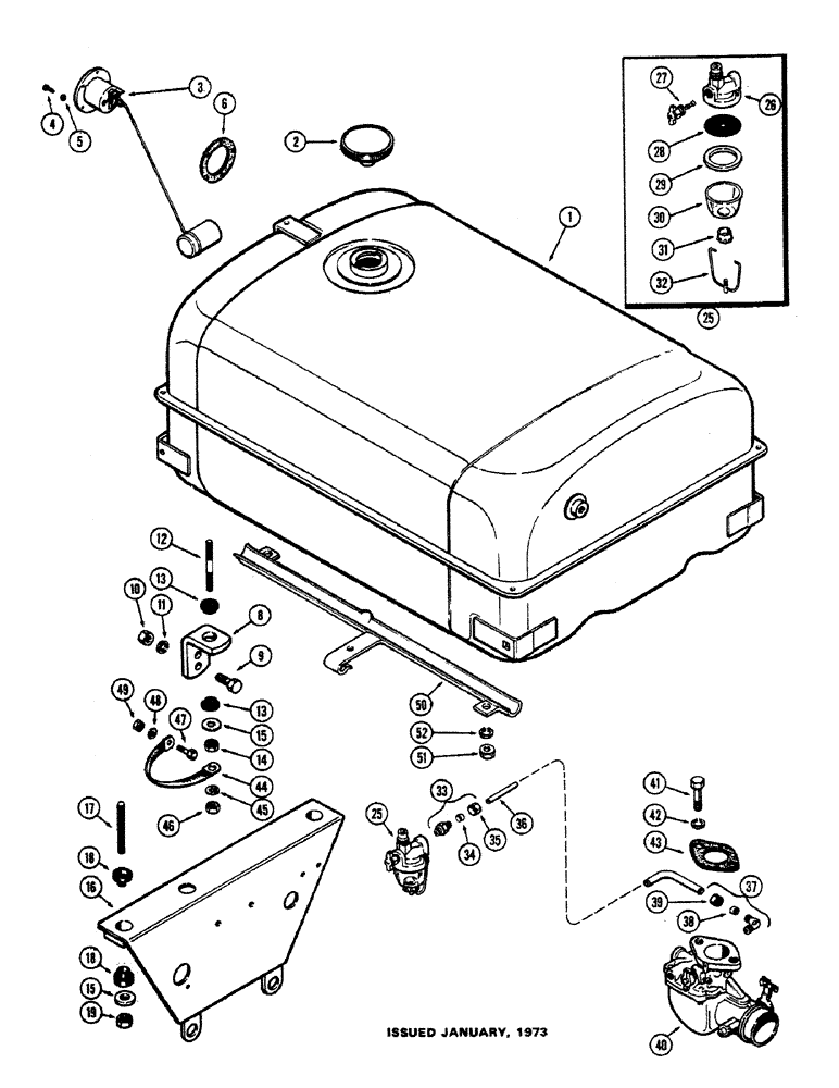 Схема запчастей Case IH M570 - (026) - FUEL TANK, (159) SPARK IGNITION ENGINE (03) - FUEL SYSTEM