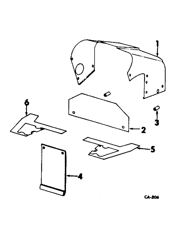 Схема запчастей Case IH 1206 - (N-10) - PARTS ACCESSORIES AND ATTACHMENTS, TRACTOR CAB INSULATION Accessories & Attachments