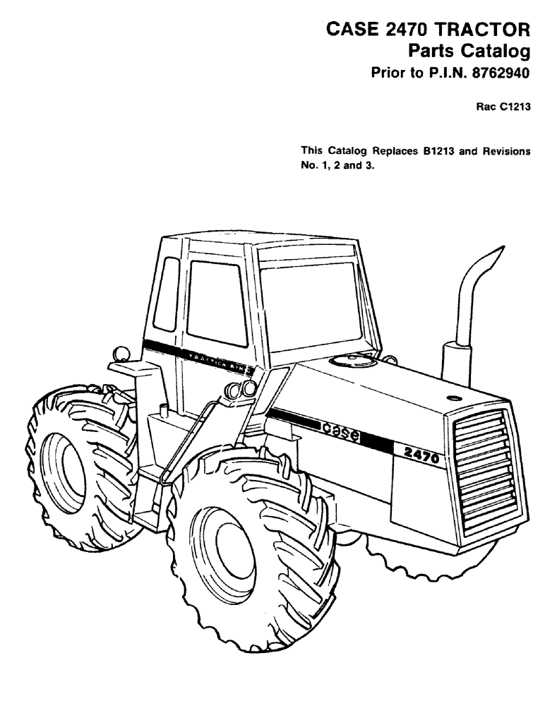 Схема запчастей Case IH 2470 - (001) - 2470 TRACTOR (00) - PICTORIAL INDEX