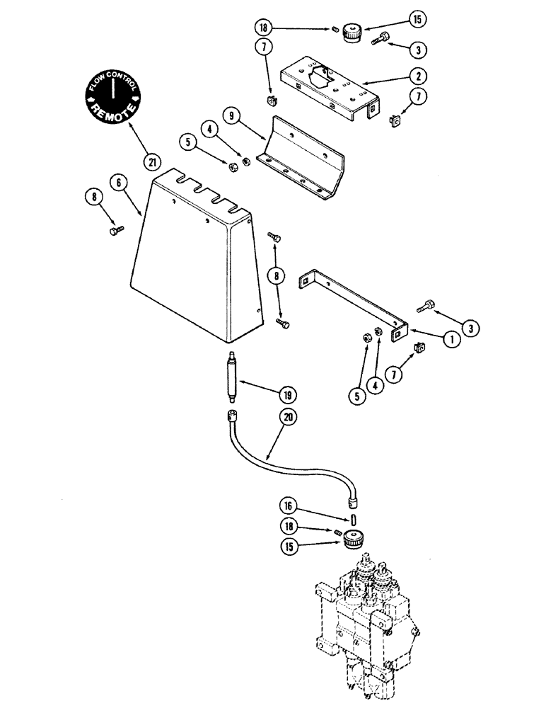 Схема запчастей Case IH 2594 - (8-056) - REMOTE HYDRAULIC FLOW CONTROLS (08) - HYDRAULICS