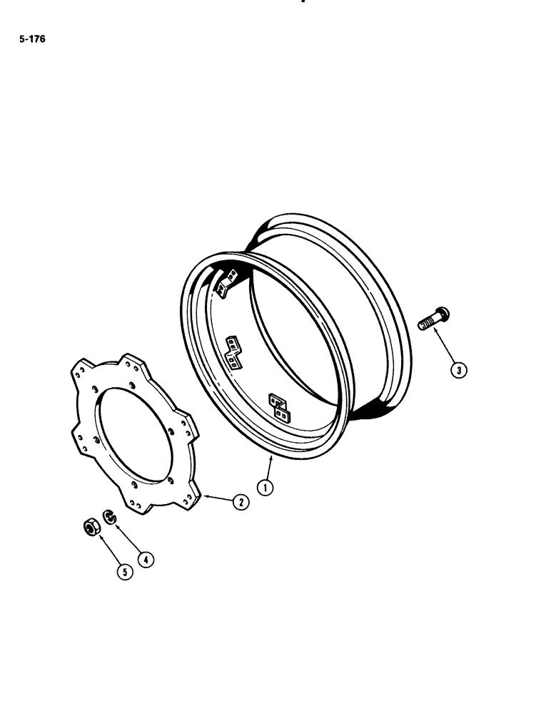 Схема запчастей Case IH 2294 - (5-176) - FRONT WHEEL, MFD TRACTORS, CARRARO AXLE (05) - STEERING