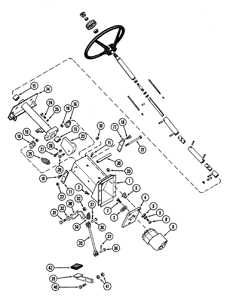 Схема запчастей Case IH 2290 - (5-170) - ADJUSTABLE STEERING COLUMN (05) - STEERING