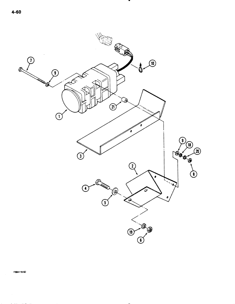 Схема запчастей Case IH 9130 - (4-60) - GROUND SPEED SENSOR (04) - ELECTRICAL SYSTEMS