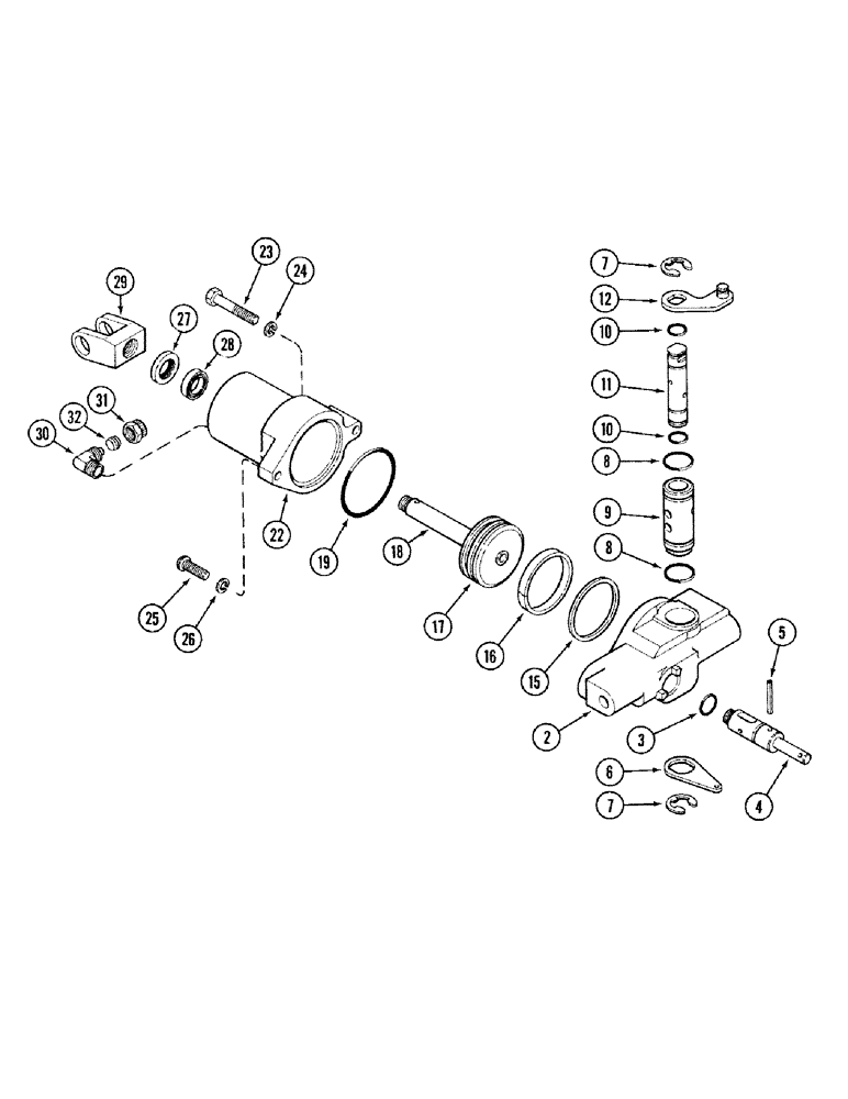 Схема запчастей Case IH 2394 - (9-062) - CLOTH SEAT, AIR/OIL SUSPENSION, CYLINDER ASSEMBLY, PRIOR TO P.I.N. 9938101 (09) - CHASSIS/ATTACHMENTS