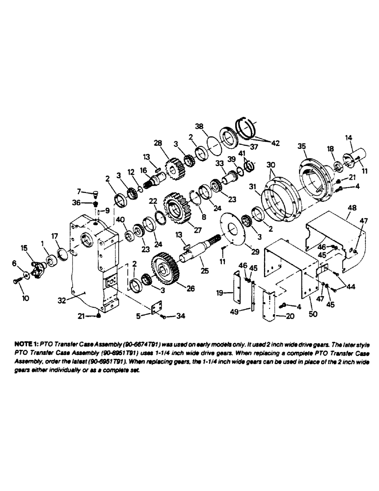 Схема запчастей Case IH 9130 - (10-23) - PTO TRANSFER CASE ASSEMBLY Options & Miscellaneous