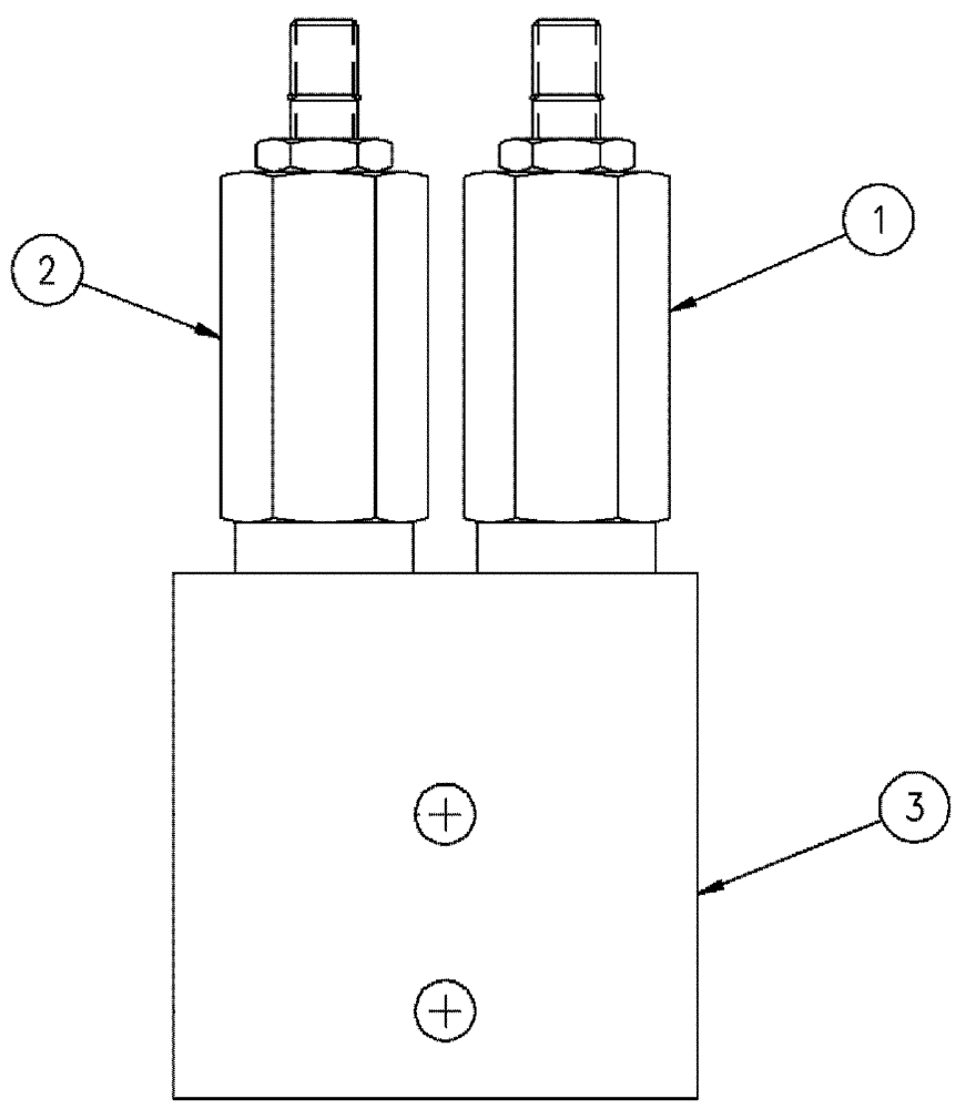 Схема запчастей Case IH SPX3310 - (06-041) - DOUBLE RELIEF BLOCK Hydraulic Plumbing