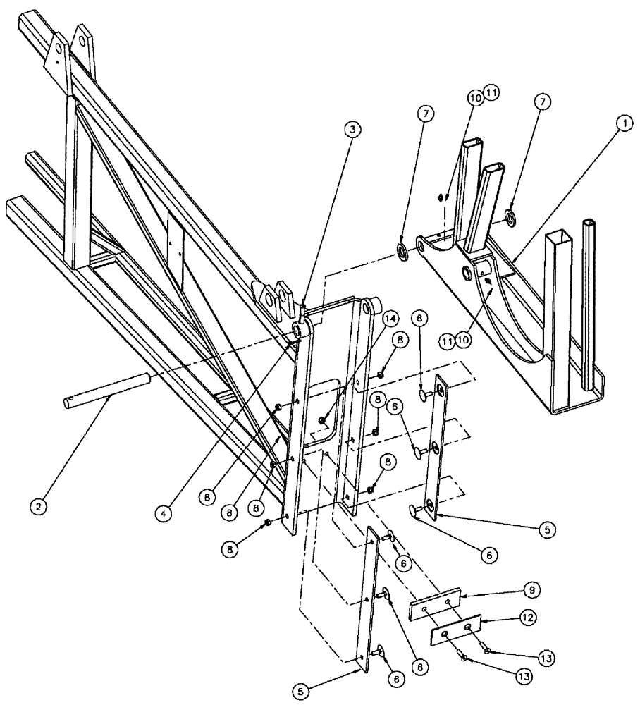 Схема запчастей Case IH SPX3310 - (08-022) - OUTER BOOM ASSEMBLY, R.H. - 80 (09) - BOOMS