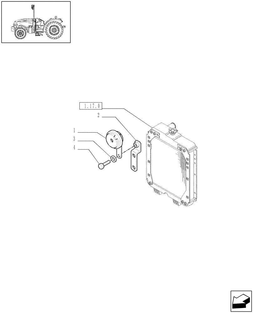 Схема запчастей Case IH JX1095N - (1.75.1) - HORN ASSEMBLY (06) - ELECTRICAL SYSTEMS