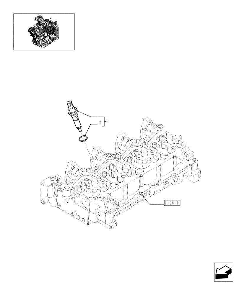 Схема запчастей Case IH MXU110 - (0.14.0[02]) - INJECTION EQUIPMENT - INJECTOR (01) - ENGINE