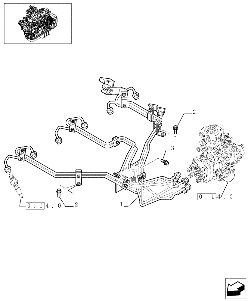 Схема запчастей Case IH F4GE0684C D600 - (0.14.9[01]) - INJECTION EQUIPMENT - PIPING (504062761) 