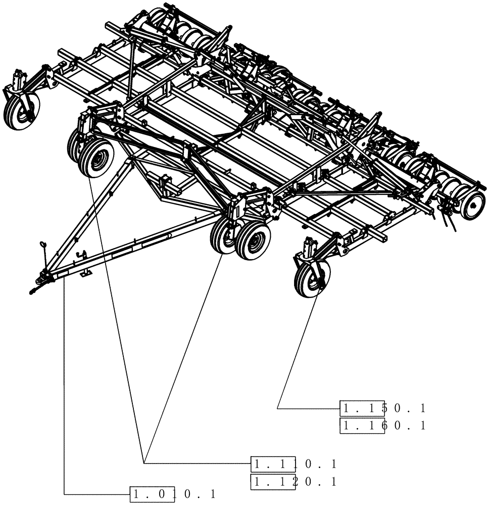 Схема запчастей Case IH ATX400 - (0.010.1) - PICTORIAL INDEX - AIR DRILL Feature ID or Serial Number Locations/Publications
