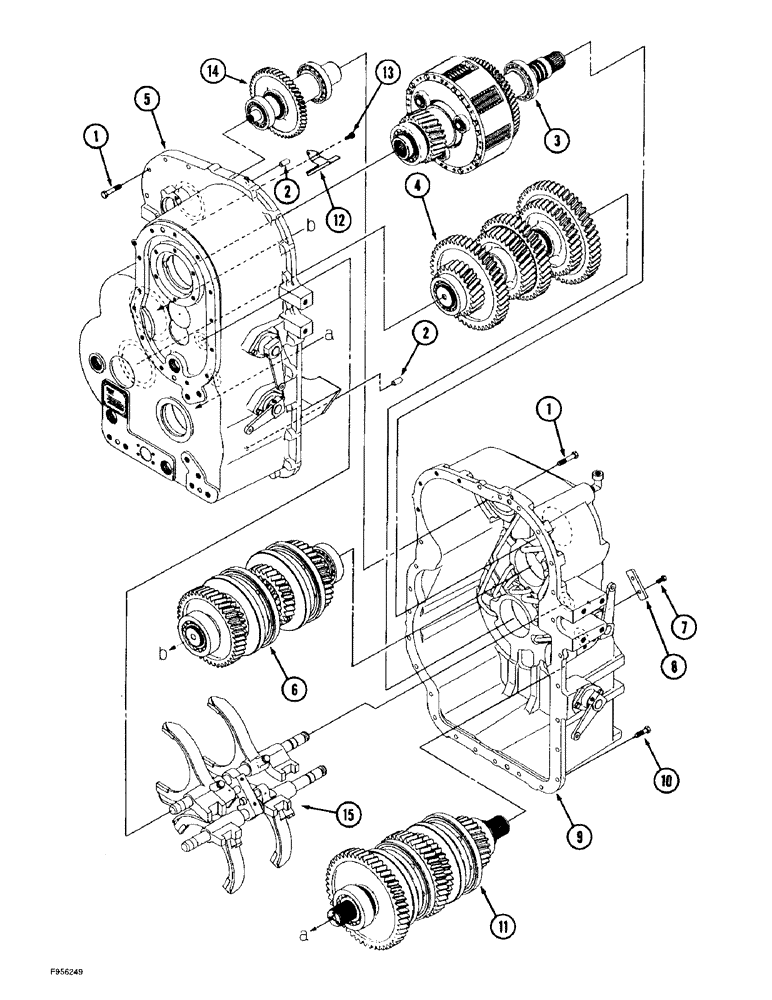 Схема запчастей Case IH 9350 - (6-048) - 12 SPEED SYNCHROSHIFT TRANSMISSION ASSEMBLY, OIL GUTTER, SHAFT ASSEMBLIES AND SHIFTER ASSEMBLY (06) - POWER TRAIN