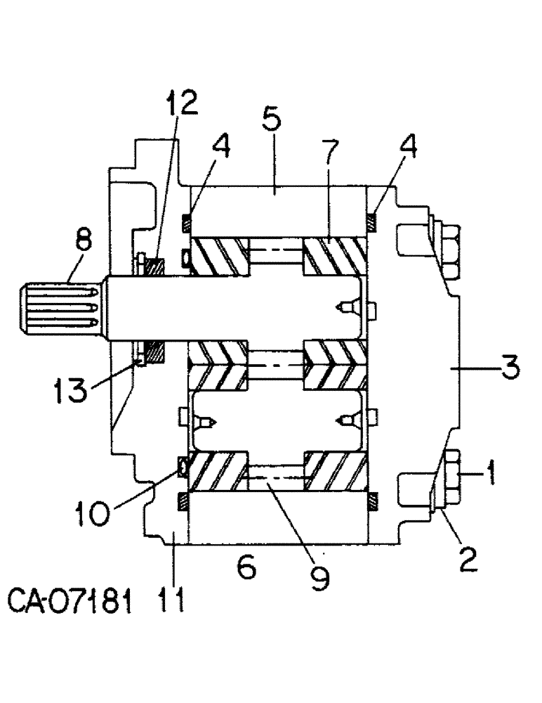 Схема запчастей Case IH 274 - (10-11) - HYDRAULICS, HYDRAULIC PUMP, TRACTORS WITH SERIAL NO. 008899 AND BELOW (07) - HYDRAULICS