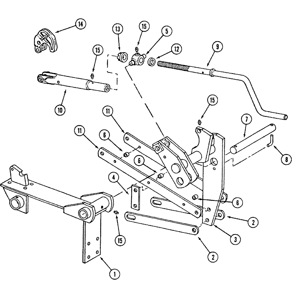 Схема запчастей Case IH 700 - (9-04) - ROCKSHAFT (09) - CHASSIS/ATTACHMENTS