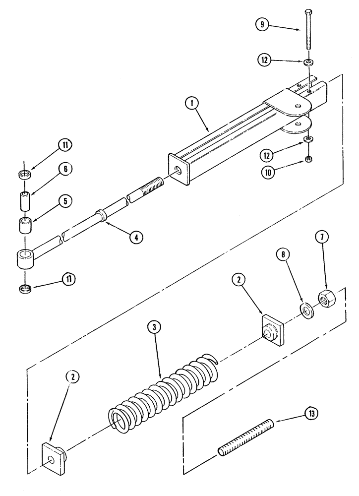 Схема запчастей Case IH STEIGER 535 - (09-37) - PUSH ARM ASSEMBLY (09) - CHASSIS