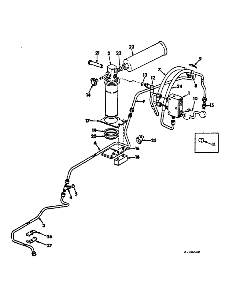 Схема запчастей Case IH 966 - (10-31) - HYDRAULICS HYD., SEAT ATTACHMENT, HYD., PIPING AND CONNECTIONS 766, 966, 1066 AND HYDRO 100 TRACTORS (07) - HYDRAULICS