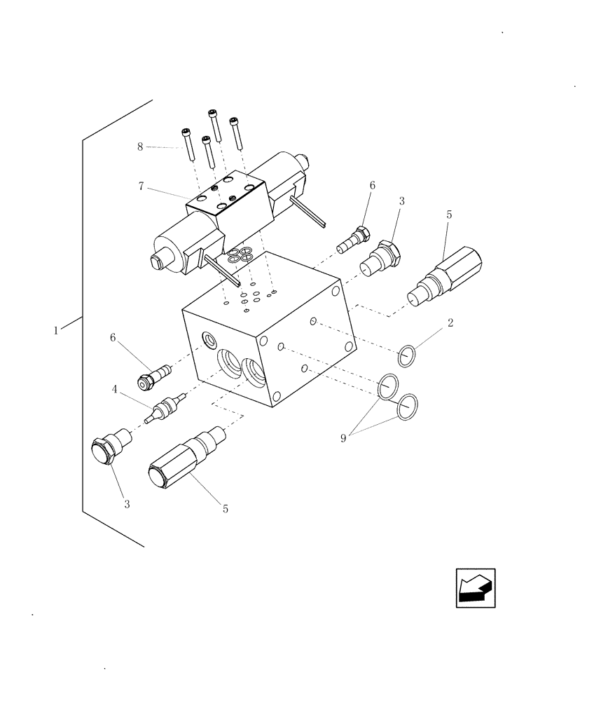 Схема запчастей Case IH 7010 - (35.204.07) - VALVE, LATERAL TILT, COMPONENTS - 7010/8010 (35) - HYDRAULIC SYSTEMS