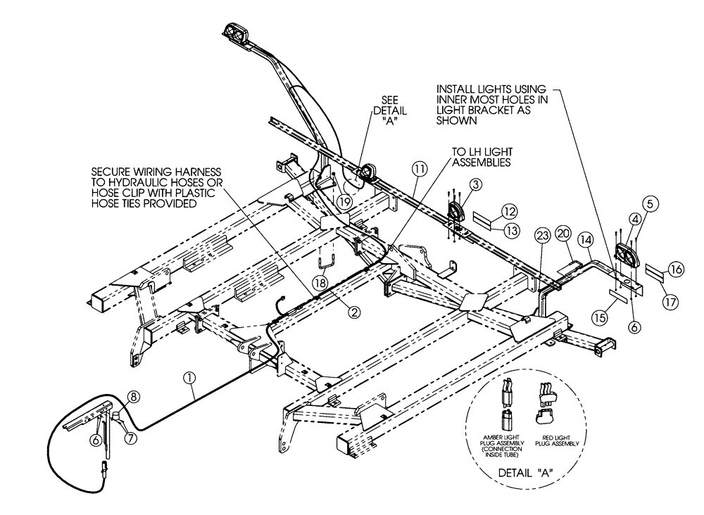 Схема запчастей Case IH 330 TRUE-TANDEM - (55.404.06) - 34 FOOT LIGHT PARTS 2009 AND AFTER MODELS (55) - ELECTRICAL SYSTEMS