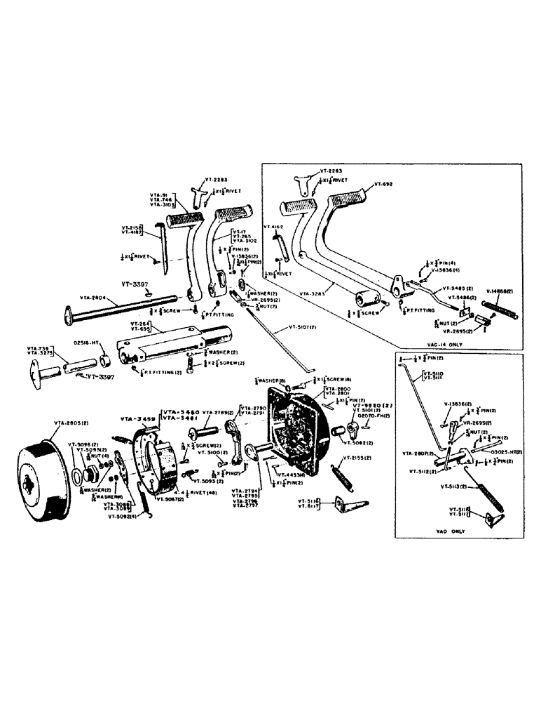 Схема запчастей Case IH VA-SERIES - (066) - VAC, VA AND VAO BAND TYPE BRAKE ASSEMBLIES (06) - POWER TRAIN