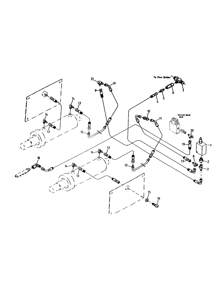 Схема запчастей Case IH 7000 - (B06-45) - HYDRAULIC CIRCUIT, TRACK ADJUSTER 7700 Hydraulic Components & Circuits