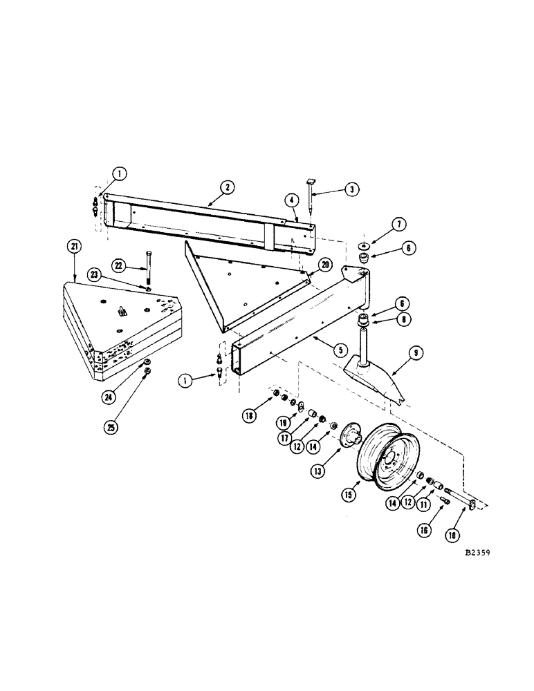 Схема запчастей Case IH 1150 - (044) - REAR WHEEL AND WEIGHT BOX, 8266001 AND AFTER (44) - WHEELS