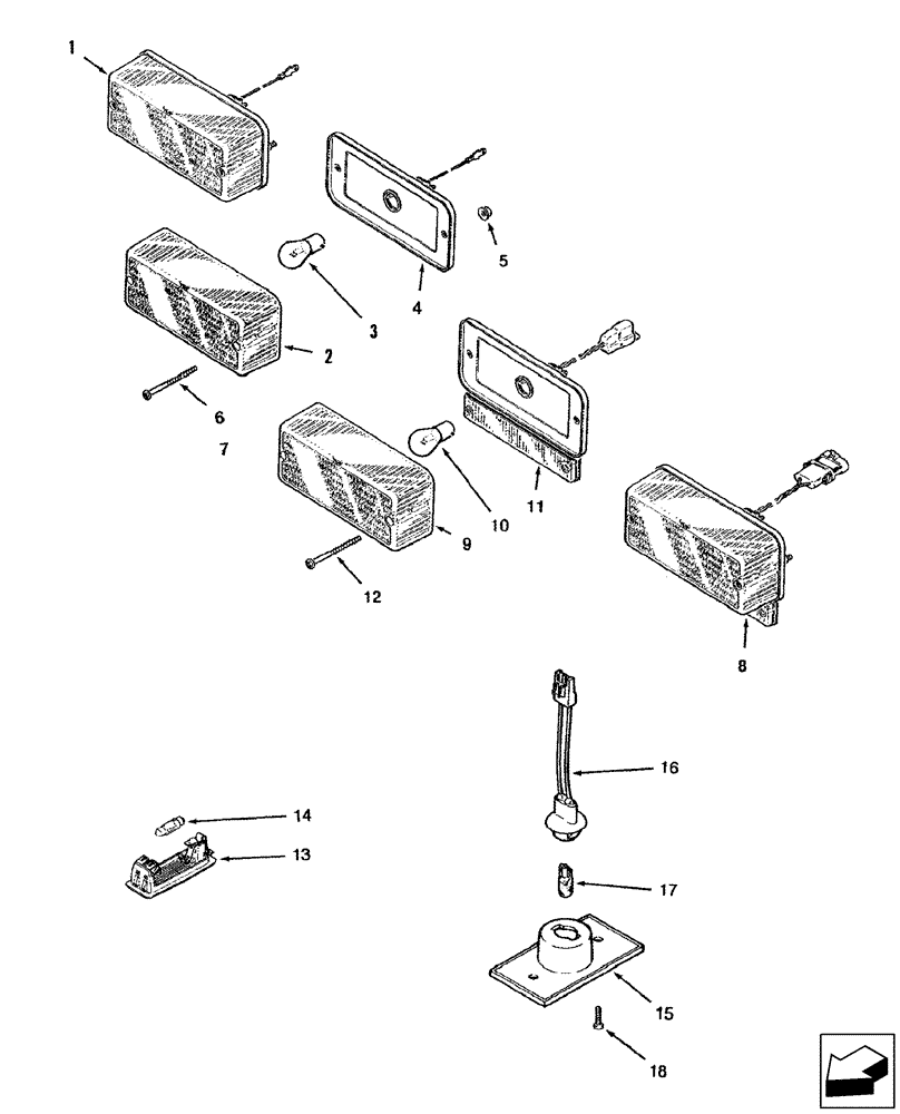 Схема запчастей Case IH 2588 - (55.408.04) - LAMP ASSYS, WARNING LAMP (55) - ELECTRICAL SYSTEMS