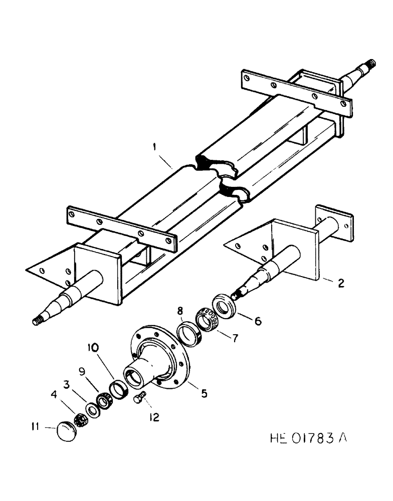 Схема запчастей Case IH 555 - (A-05) - AXLES AND SUPPORTS, 530, 540, 550 AND 555 MODELS 