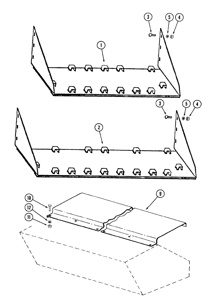 Схема запчастей Case IH 2255 - (9-26) - TINE COVERS, FOR 60 INCH AND 72 INCH MANURE BUCKETS (09) - CHASSIS/ATTACHMENTS