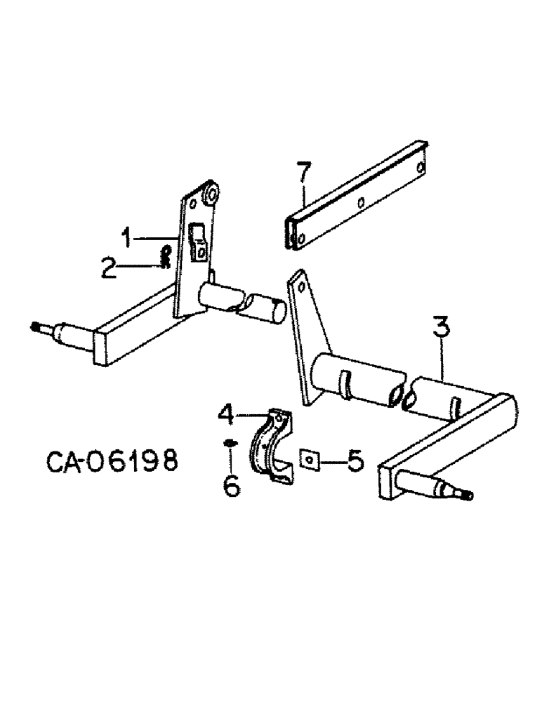 Схема запчастей Case IH 10 - (B-04) - AXLE AND LIFT BAR 