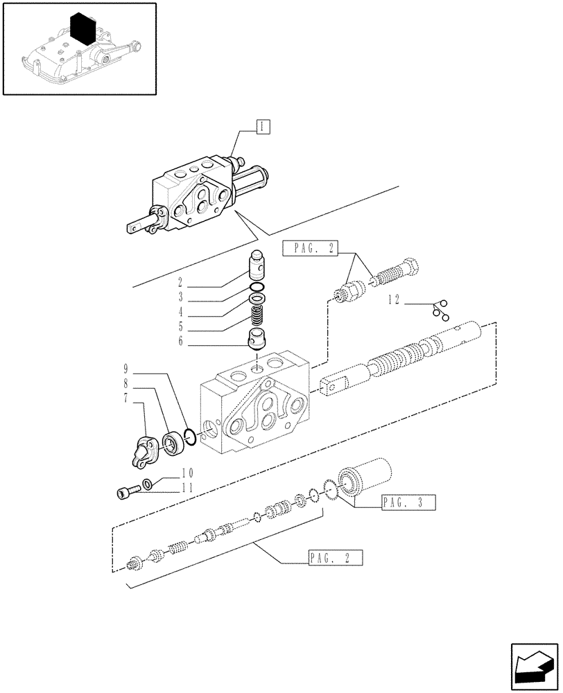 Схема запчастей Case IH JX1075N - (1.82.7/ C[01]) - DOUBLE - ACTING EXTERNAL CONTROL VALVE WITH FLOAT AND AUTOMATIC CUTOUT - BREAKDOWN - D5484 (07) - HYDRAULIC SYSTEM