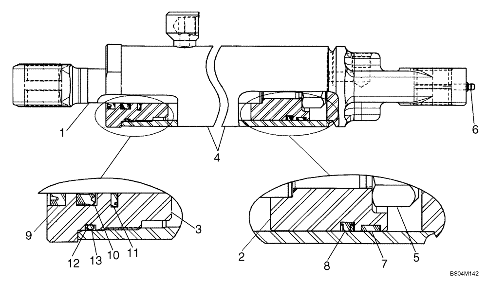 Схема запчастей Case IH 60XT - (08-21B) - CYLINDER - TILT (08) - HYDRAULICS