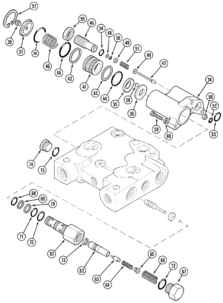 Схема запчастей Case IH MX90C - (08-24) - REMOTE CONTROL VALVE (08) - HYDRAULICS