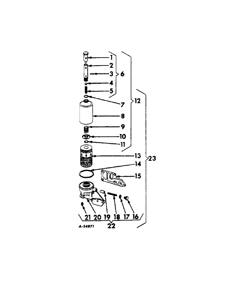 Схема запчастей Case IH 414 - (233) - OIL FILTER (10) - ENGINE