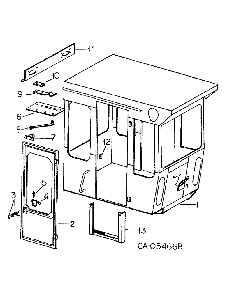 Схема запчастей Case IH 4586 - (13-04) - CAB AND SUPERSTRUCTURE, CAB ASSEMBLY, 4586 TRACTOR (05) - SUPERSTRUCTURE