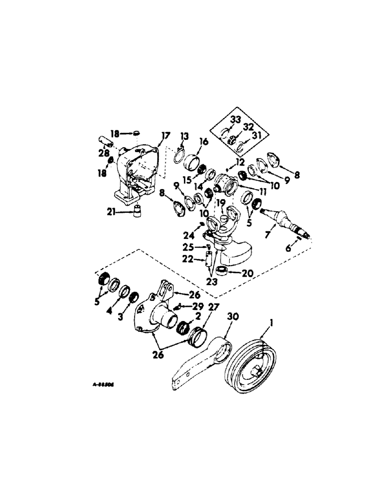 Схема запчастей Case IH 105 - (G-27[A]) - FLYWHEEL PULLEY, BALANCED HEAD HOUSING 