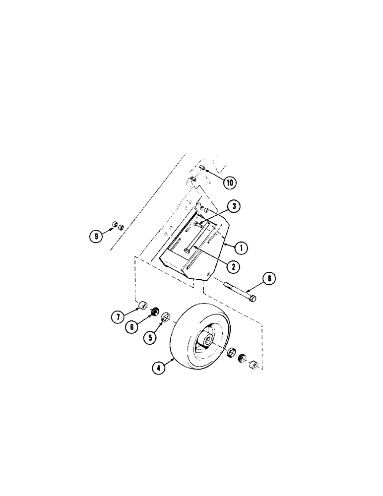 Схема запчастей Case IH 1075 - (098) - GAUGE WHEELS, DRAPER HEADER (58) - ATTACHMENTS/HEADERS