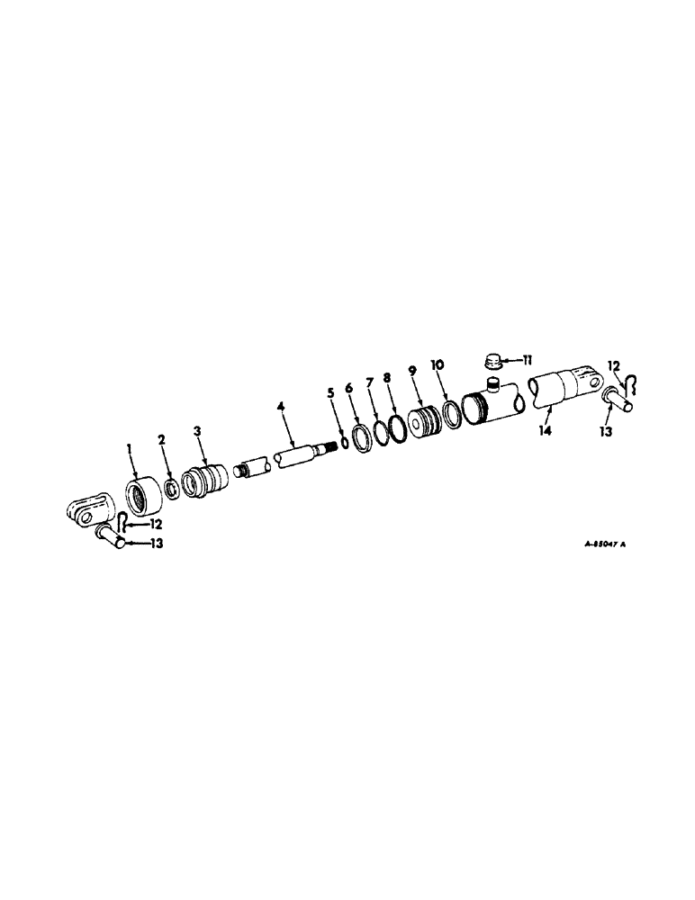 Схема запчастей Case IH 616 - (F-16) - HYDRAULICS SYSTEM, DRUM HYDRAULIC CYLINDER (07) - HYDRAULIC SYSTEM