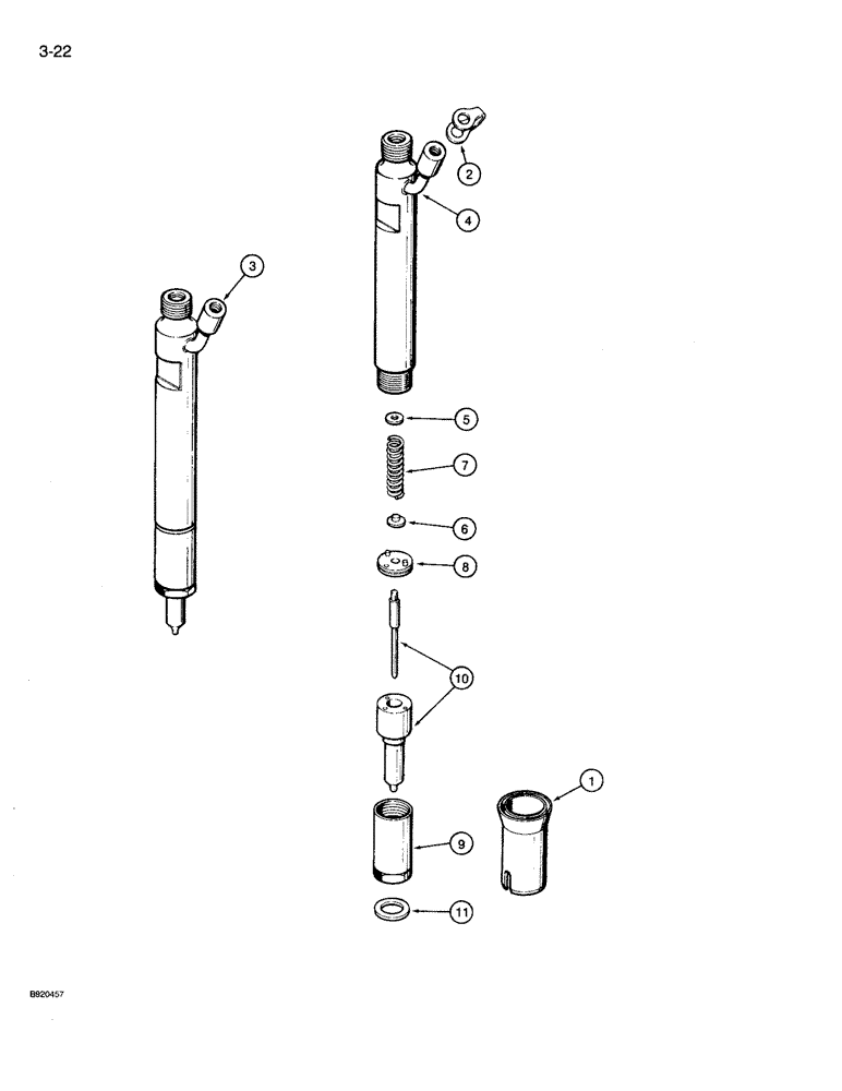 Схема запчастей Case IH 9230 - (3-022) - FUEL INJECTION NOZZLE, 6T-830 ENGINE, 6TA-830 ENGINE (03) - FUEL SYSTEM