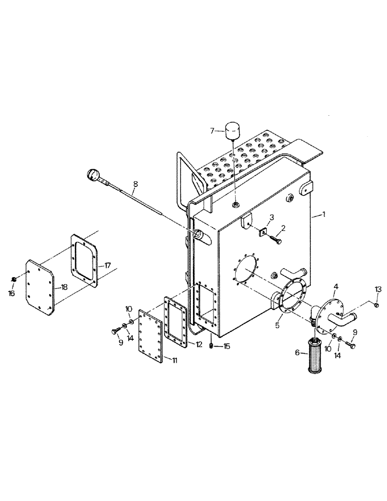 Схема запчастей Case IH KP-1400 - (08-09) - HYDRAULIC RESERVOIR AND MOUNTING (07) - HYDRAULICS