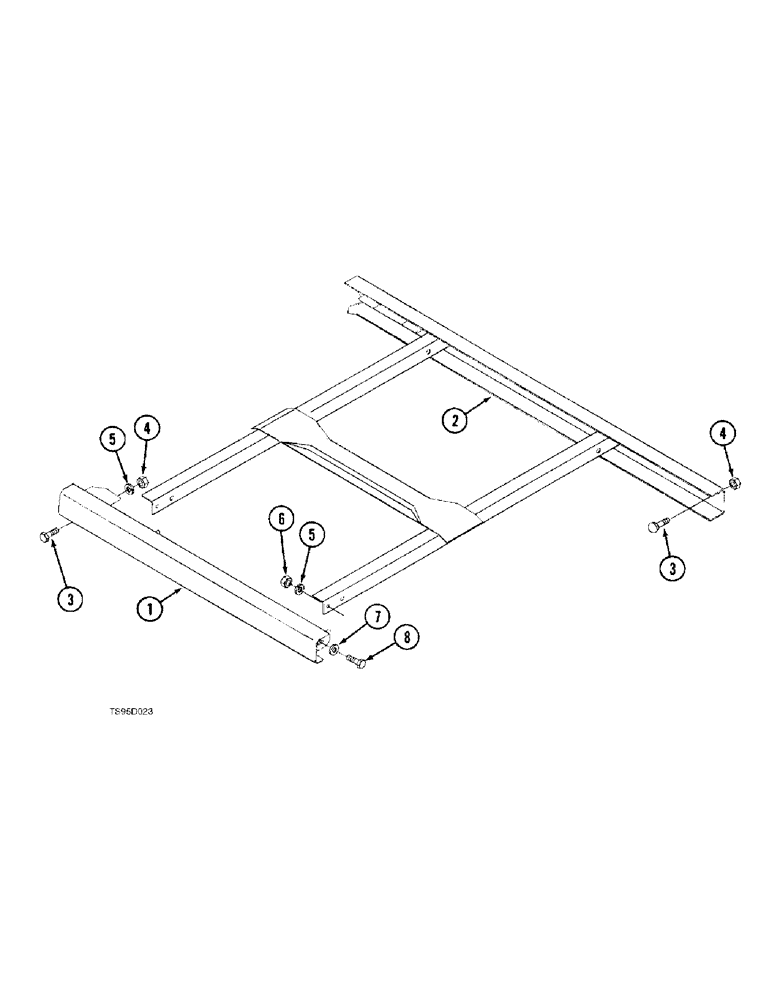 Схема запчастей Case IH 736 - (9-42) - ADJUSTABLE DRAPER TRACK, 736 WINDROWER ONLY (09) - CHASSIS