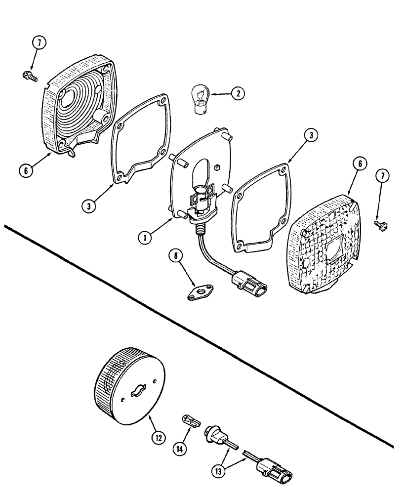 Схема запчастей Case IH NFX - (4-04) - TURN SIGNAL LAMP, TAIL LAMP (04) - ELECTRICAL SYSTEMS