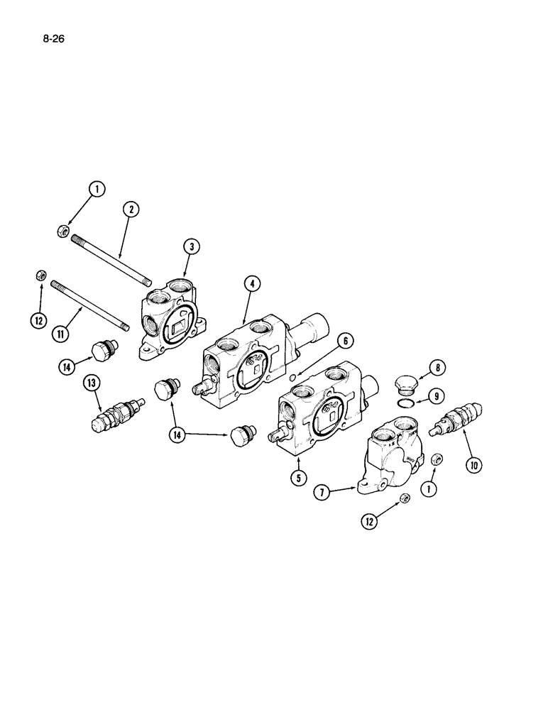 Схема запчастей Case IH 510 - (8-26) - CONTROL VALVE (08) - HYDRAULICS