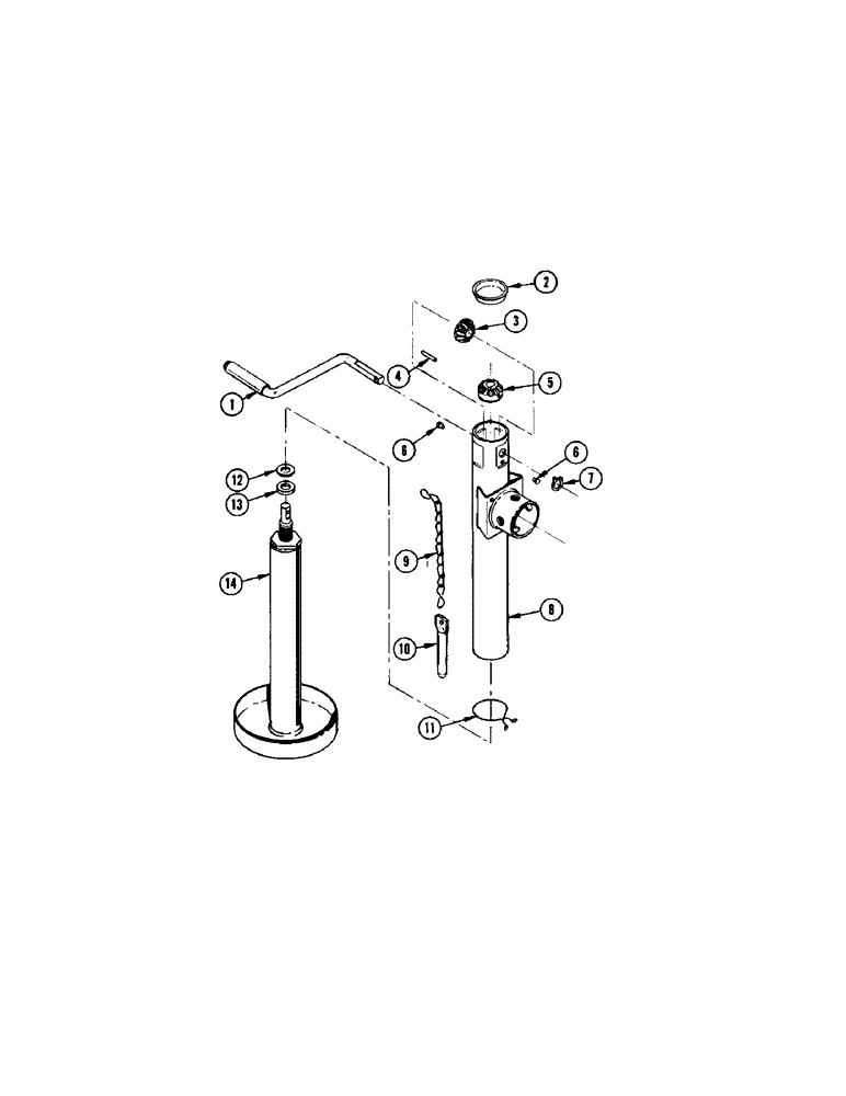 Схема запчастей Case IH 475 - (22) - PARTS FOR FH753046 LIFT JACK 